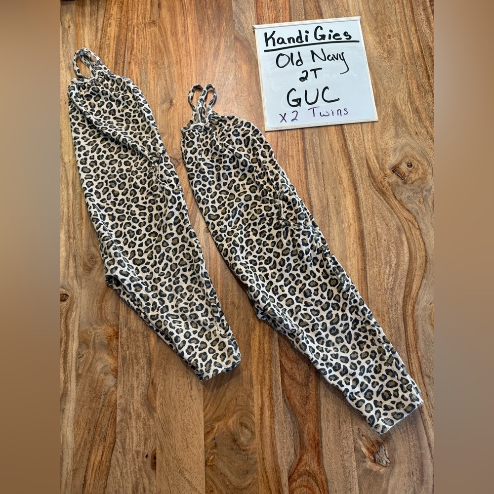 Twin Bundle 2 Old Navy Leopard Print Toddler Leggings